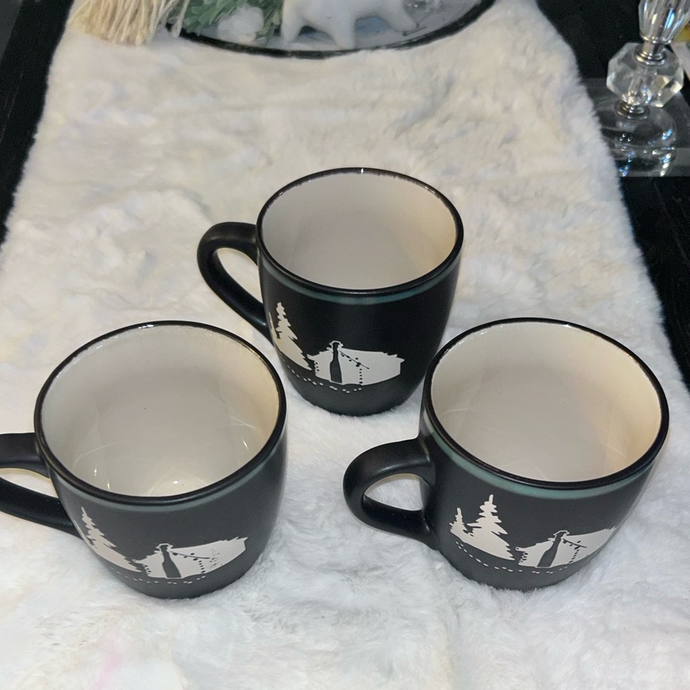 Bass Pro Shop River Cabin Mug Black White Green 3